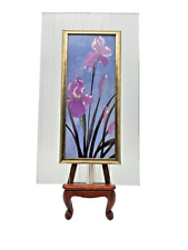 Vintage Gold Frame inside Glass Frame Purple Iris Wall Art Painting Family $ picture