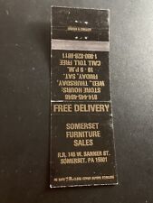 Matchbook Cover - Somerset Furniture Sales Pennsylvania picture