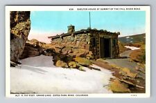 Estes Park CO-Colorado, Shelter House At Summit, Antique, Vintage Postcard picture
