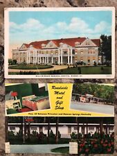 2 Vntg Postcards - William Mason Memorial Hospital Murray KY & Roadside Motel picture