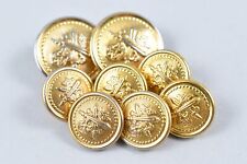 Eight (8) 15/21mm Fine and Fancy Old Gilt Metal Blazer or Suit Buttons picture