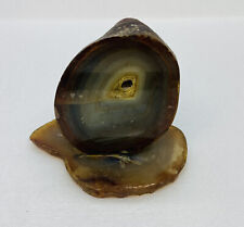 Vintage 1970s Agate Stone Sliced Cut Geode From Oregon Springfield 17 picture