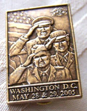 HARLEY DAVIDSON HOG 2005 WASHINGTON DC ARMED FORCES SALUTE VEST JACKET PIN picture