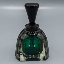 Steven Correia Green Etched Perfume Bottle & Stopper Limited Edition -  picture