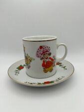 RARE 1983 AMERICAN GREETINGS STRAWBERRY SHORTCAKE FINE PORCELAIN CUP & SAUCER picture
