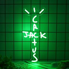 Cactus Jack Neon Sign , Green Words, LED Light for Home Bar, Party Decor picture