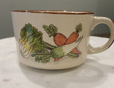 Vintage Vegetable Soup Bowl Mug Retro Shell Garage Promotion Ceramic 1970s picture