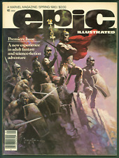 VTG 1980 Marvel Comics Epic Illustrated #1 VF Frank Frazetta Cover Art picture