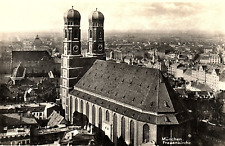 1930s MUNCHEN FRAUENKIRCHE CATHEDERAL GERMANY RPPC REAL PHOTO POSTCARD P666 picture