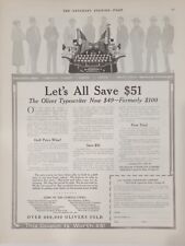 1918 Oliver Typewriter Saturday Evening Post Print Ad Model No. 9 Coupon picture