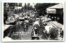 1930s XOCHIMILICO MEXICO CANAL VIEW MOCTEZUMA RESTAURANT RPPC POSTCARD P1609 picture