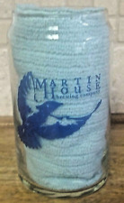 MARTIN HOUSE BREWING Glass ~ Blue Logo Can Shaped Beer Pint Glass Ft Worth, TX  picture