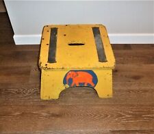 Elephant foot stool fairgrounds, carnival, circus, vintage picture