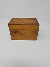 Vintage Small Wooden Recipe/Jewelry Trinket Box picture