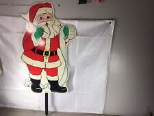 Vintage 1999 Yard Art (Santa Claus~25.5” Tall/With Spike 33” /13.5” Wide) picture