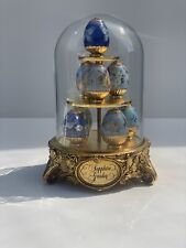 Sapphire Garden, 8 Faberge' Eggs in Goldgided Dome Collectible Hand Painted Vtg picture