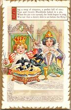 Postcard Nursery Rhyme Sing Song Sixpence Divided Back Embossed Postmarked 1914 picture