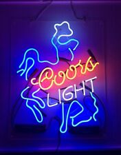 Coors Light Cowboys Neon Light Sign Lamp Acrylic Man Cave Beer Pub 20