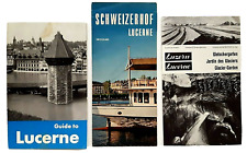 Vintage Switzerland Guide To Lucerne Glacier Garden Brochures Lot of 3 1954 picture