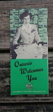 Original 1950's ONTARIO WELCOMES YOU Canada Folding TRAVEL BROCHURE Pamphlet picture