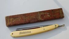 Vintage French Straight Razor Cabbage Cut Shaver Fortunatus Crespin Bayonne picture