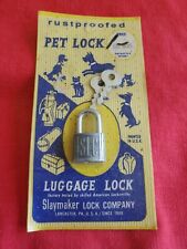 Vintage Slaymaker Luggage Padlock Pet Lock & Keys Lancaster PA Sealed NOS New picture