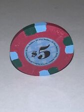 1 - $5 Paulson Classic Poker Chip - THC - BRAND NEW picture
