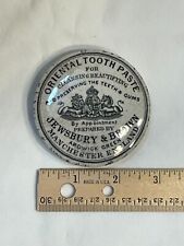 Antique Collectible  Dental Jewsbury & Brown Oriental Toothpaste 1800's Potlid picture
