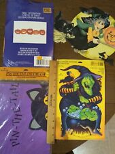 Vintage Halloween Decor Decorations Used & New Lot Pumpkins Witch Hallmark USA picture