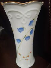  Lenox Vase Gold Trim Ivory W/  Bluebell flowers. Bud Vase. Collectabile.  1980s picture