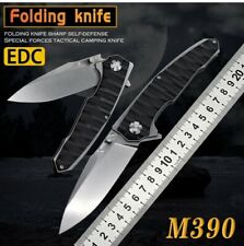  9'' New CNC M390 Blade Fast Opening Stone Wash  G10 Handle Folding knife VTF167 picture