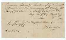 1795 President William Henry Harrison Signed Prisoner Exchange with Indians. JSA picture