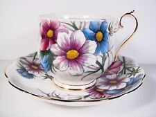 Royal Albert COSMOS Cup Saucer Set Flower of the Month Series No. 10 Bone China picture