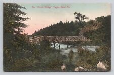 The Rustic Bridge Eagles Mere Pennsylvania c1910 Antique Postcard picture