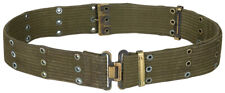 Original Belgian Army Military Combat Pistol Belt US-Style OD Green picture