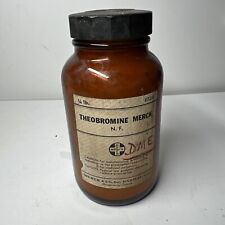 Vtg 1930's Merck Pharmaceutical Apothecary Bottle Theobromine picture