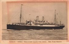 New York City NY, RMSP OHIO Passenger & Mail Ship, Vintage Postcard picture