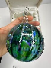 Dehanna Jones Studio Art glass handmade Green Ball ornament 2017 Calming Seas picture