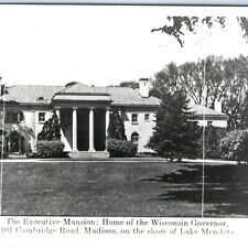 c1950s Madison, Wis RPPC Governor's Executive Mansion Lake Mendota Photo WI A112 picture