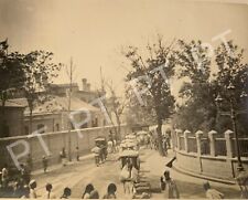Antique Photo Original Early 1900s China Chinese Funeral Tientsin Street Scene picture