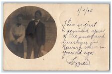 1905 A Couple At Newark New Jersey NJ Posted Antique RPPC Photo Postcard picture