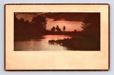 c1915 Scenic Lake View Sunset Limerick Postcard picture