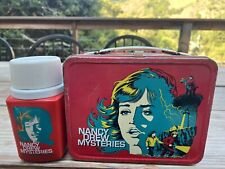 Vintage 1977 Nancy Drew Mysteries Metal Lunchbox And Thermos picture