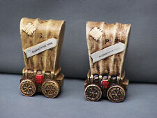 Vintage Salt & Pepper Shakers Elizabethton Tennessee Covered Wagon picture