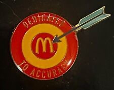 McDonald's Dedicated to Accuracy Dart Die Cut Lapel Pin picture