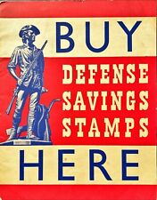 WWII Defense War Bond Stamps Store Display Sign World War 2 Home Front picture