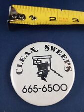 Vtg Clean Sweeps Chimney Sweeper Pin Button Pinback    *119-Z picture