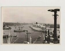 Postcard Amsterdam Real Photo Ship MS Oranje Angelina Lauro 1930s-40s Cupped picture