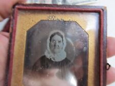 Early Antique 1845 Daguerreotype, Unusual Woman WITH GLASS EYE, 6th Plate & Case picture
