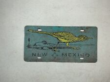 New Mexico Roadrunner Booster License Plate Expired Aqua w/ Yellow Bird picture
